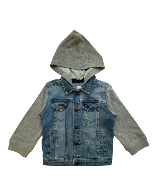 3T Toddler Boy WonderNation Hooded Jean Jacket