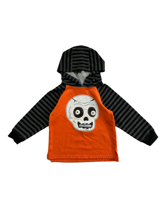 2T Toddler Boy Little Rebels Skeleton Hooded Sweatshirt