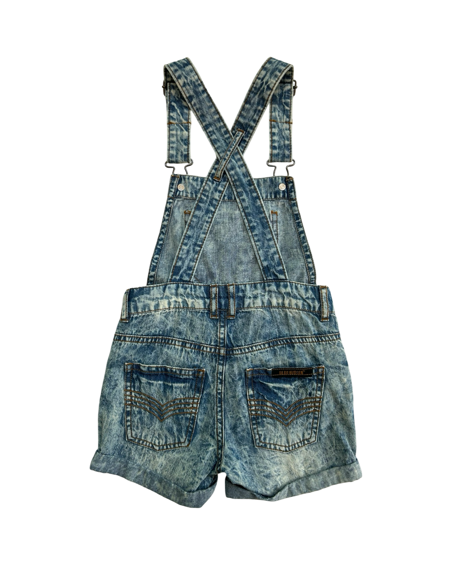 3T Toddler Boy / Girl Beau Hudson Denim Blue Jean Acid Wash Overalls