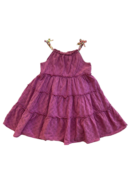 4T Toddler Girl WonderNation Purple Eyelet Dress