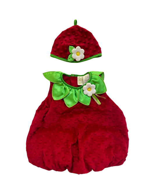 6-9M Baby Girl Strawberry Costume with Hat