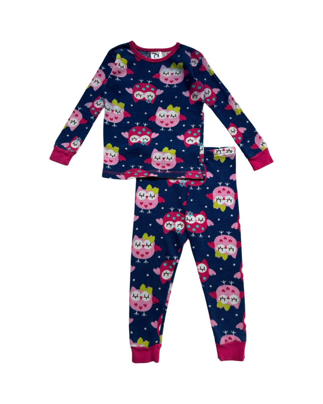 24M Baby Girl Gerber Thermal Owl PJs