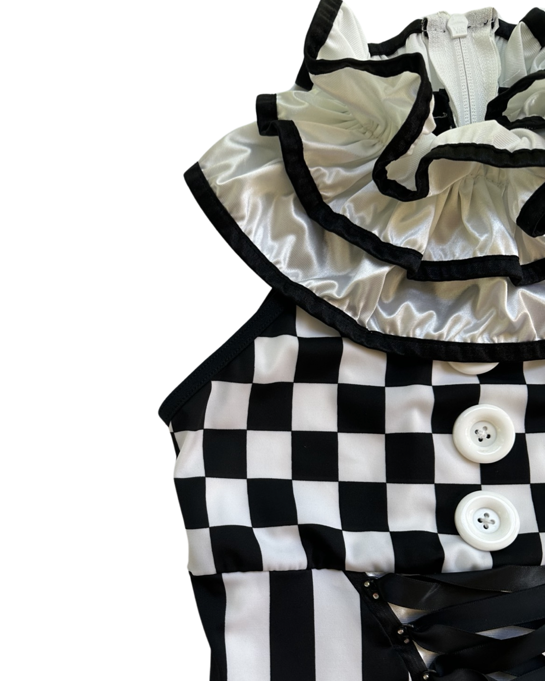 6x / 7 Toddler Girl Black & White Weissman Joker Dance Dress-up Costume