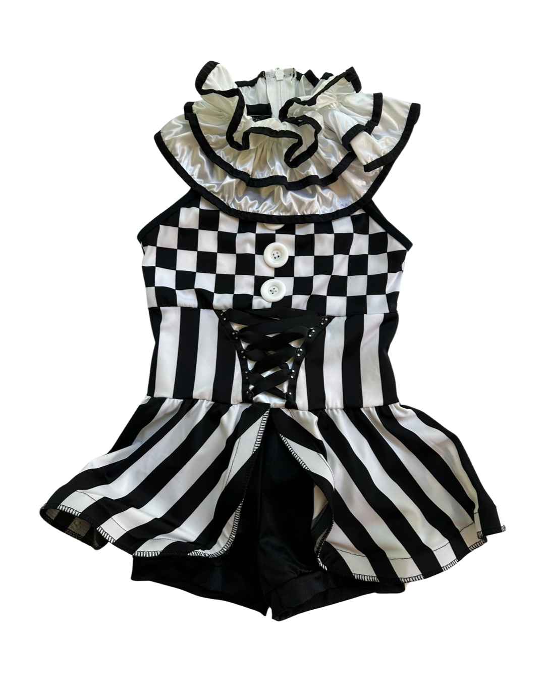 6x / 7 Toddler Girl Black & White Weissman Joker Dance Dress-up Costume