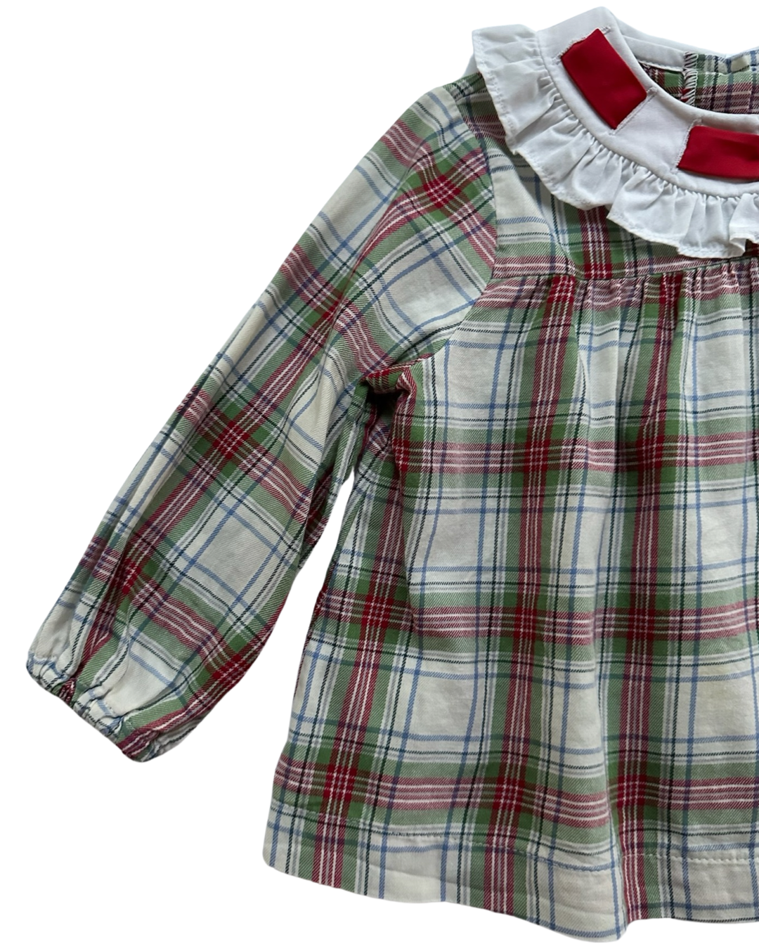 18M Baby Girl Bella Bliss Christmas Plaid Dress w/ Bloomers