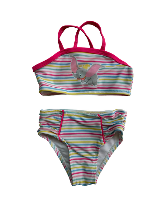 3-6M Baby Girl Disney Dumbo Striped Bikini Swim Suit