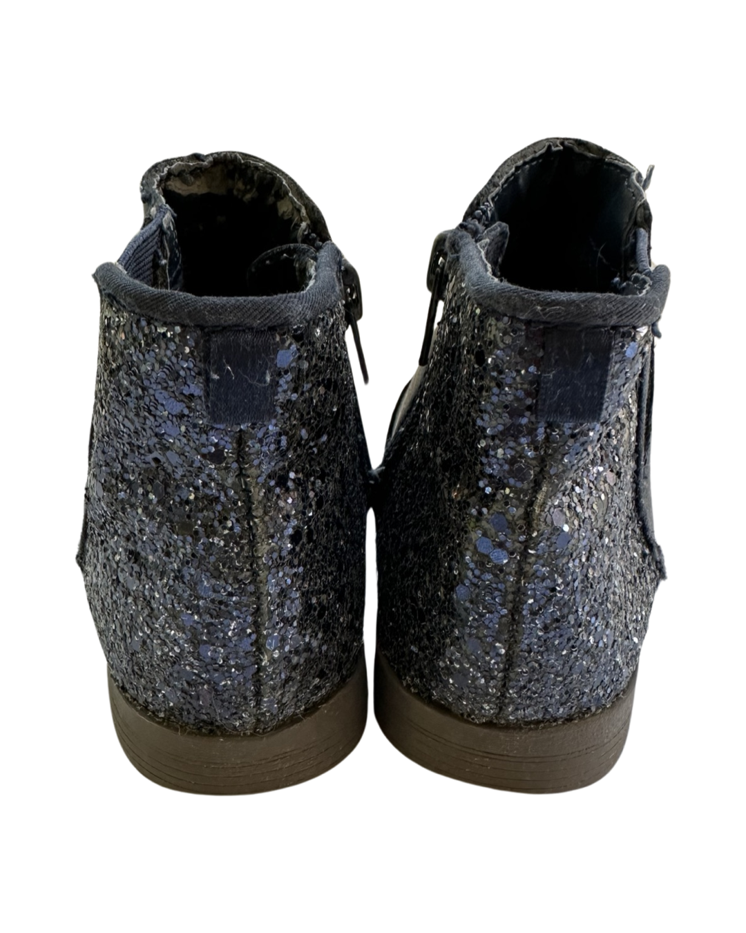 11C Toddler Girl Navy Glitter OshKosh B'Gosh Ankle Boots