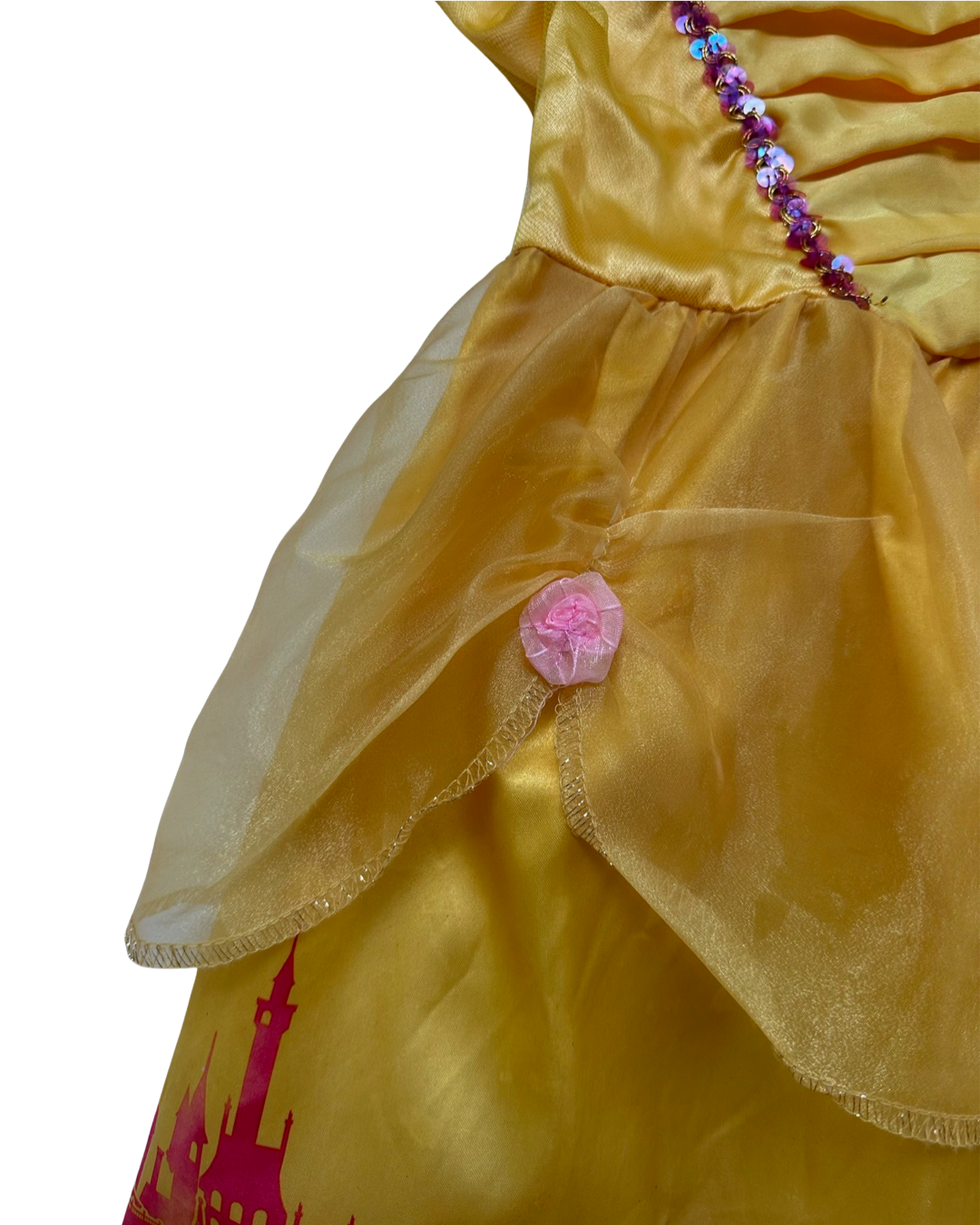 4T / 5T / 6/6x Toddler Girl Disney Beauty & The Beast Belle Yellow Princess Dress Up Costume