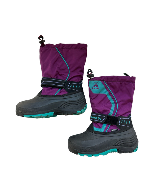 Youth Girls Size 3 Purple & Teal Kamik Winter Snow Boots