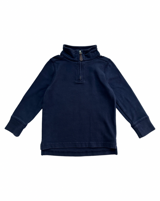 2T Toddler Boy Crewcuts Navy Preppy 1/4 Zip Pullover Top