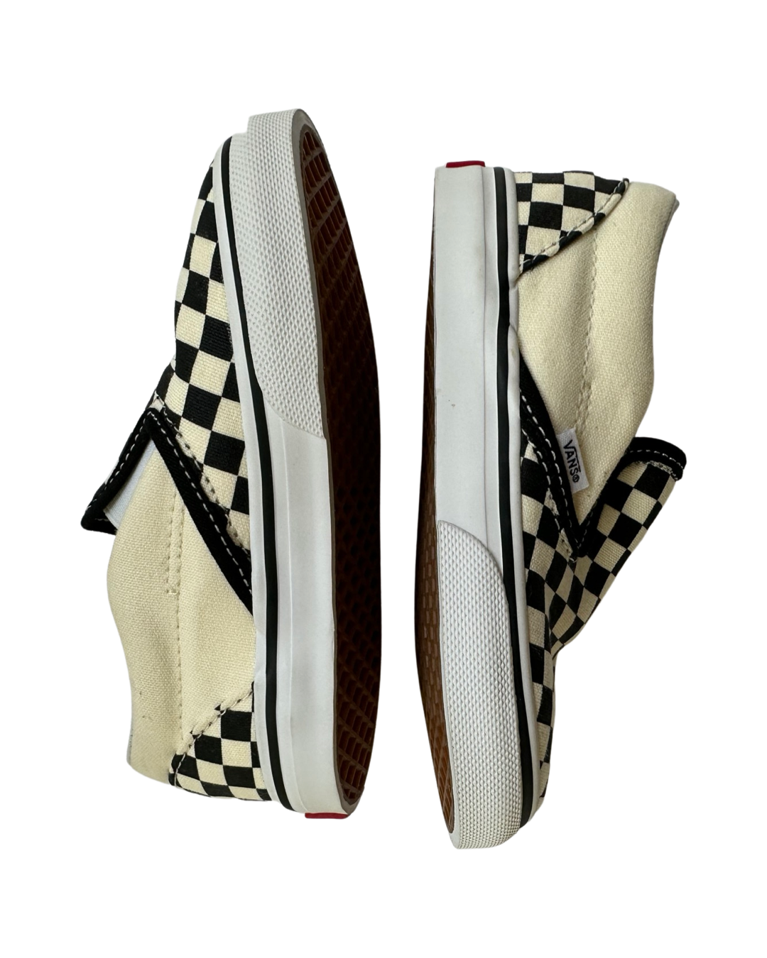 8.5C Toddler Boy / Girl Black Checked Slip On Vans