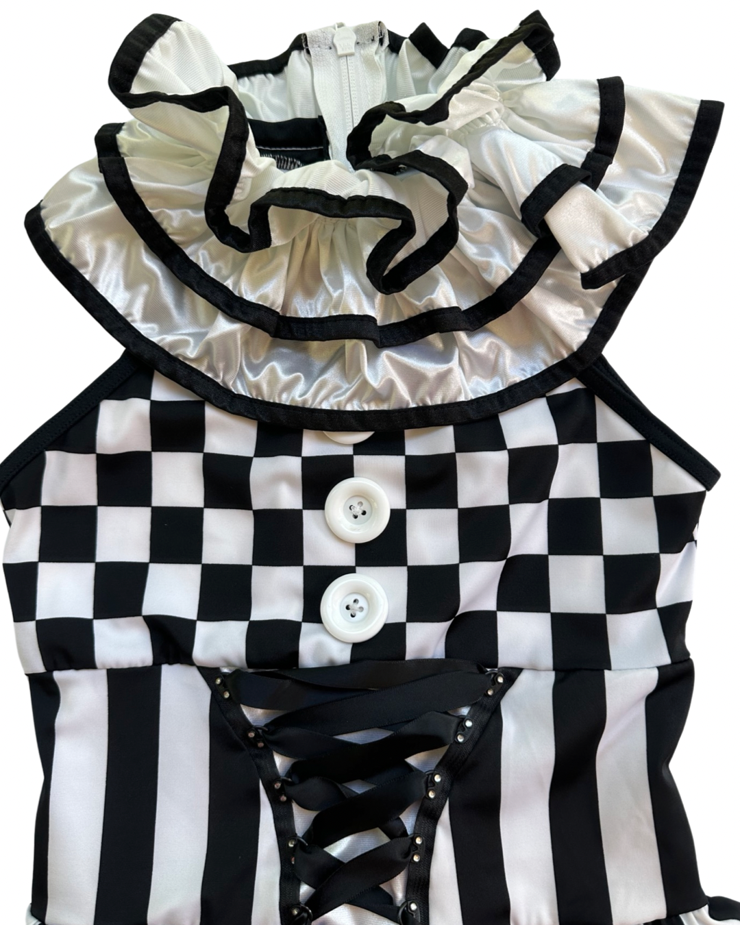 6x / 7 Toddler Girl Black & White Weissman Joker Dance Dress-up Costume