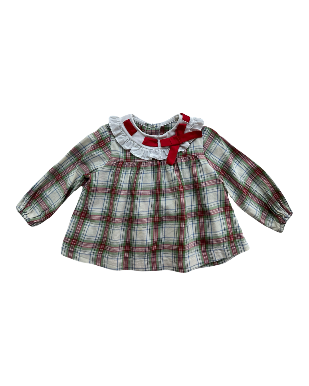 18M Baby Girl Bella Bliss Christmas Plaid Dress w/ Bloomers