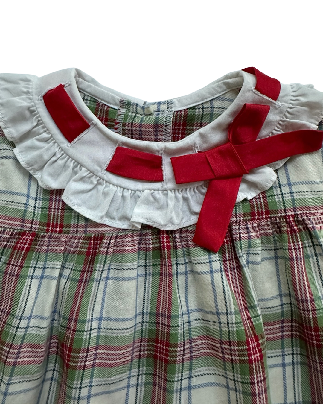 18M Baby Girl Bella Bliss Christmas Plaid Dress w/ Bloomers