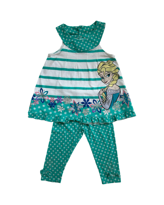 5T Toddler Girl Disney Frozen Elsa Top w/ Matching Capris