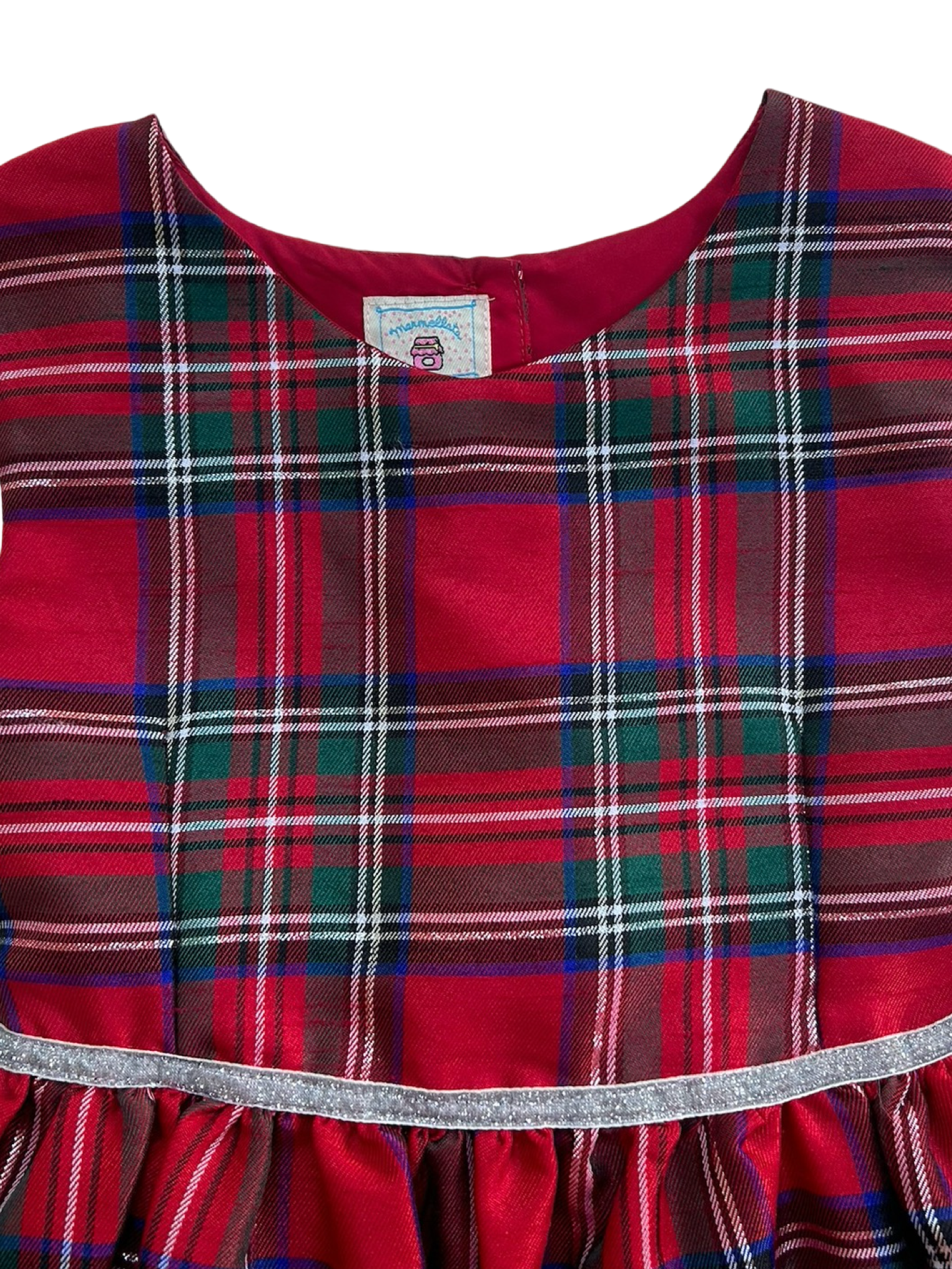 6x Girl Marmellata Red Tartan Plaid Christmas Dress