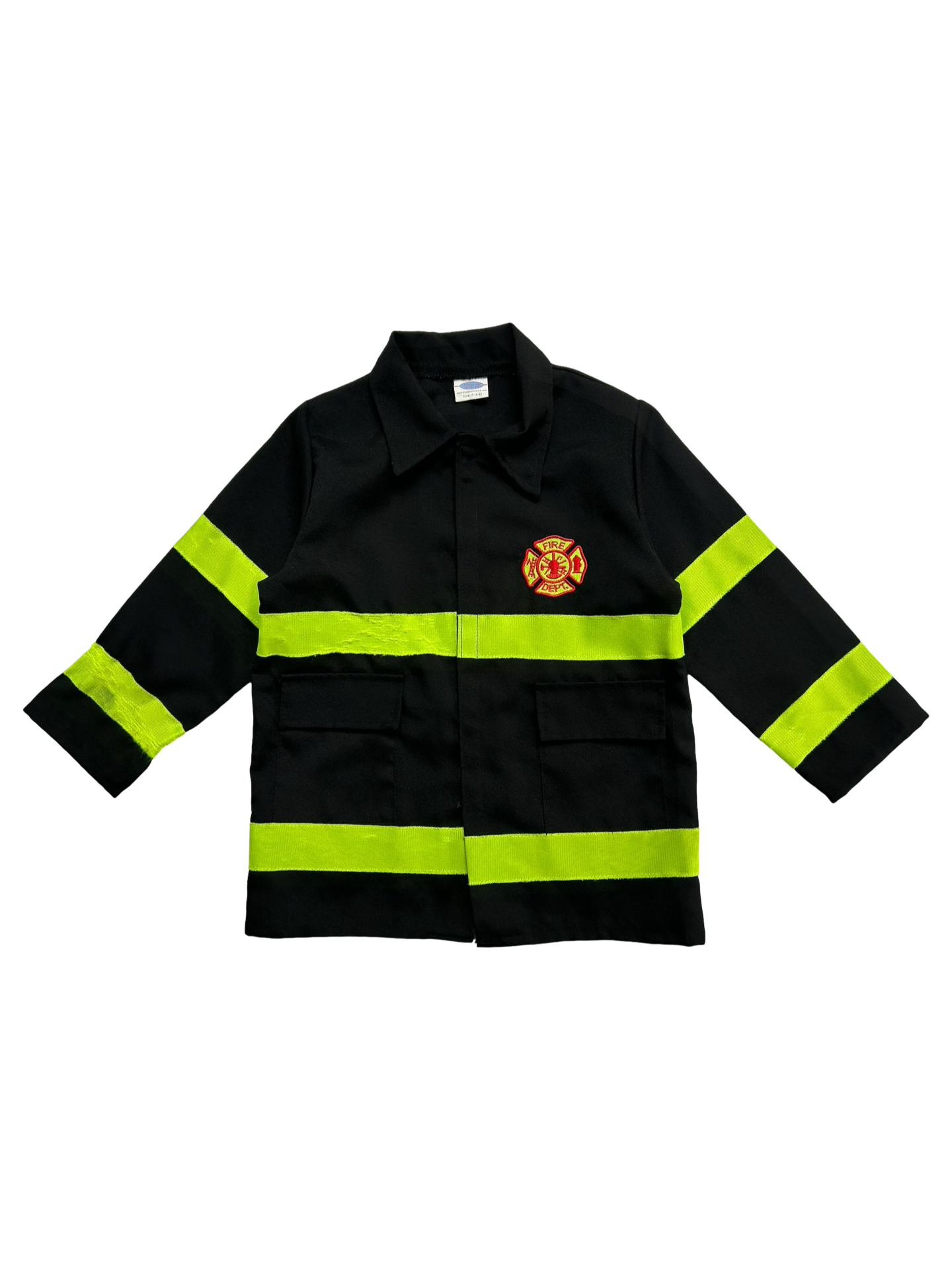 Black Firefighter kid costume Size Small 4-6x Toddler Girl / Toddler Boy, 4T, 5T 6c