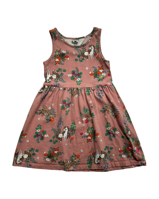 3T / 4T Toddler Girl H&M Dusty Rose Pink Unicorn Tank Dress