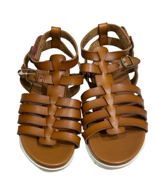 9C Toddler Girl WonderNation Brown Gladiator Sandals NWT