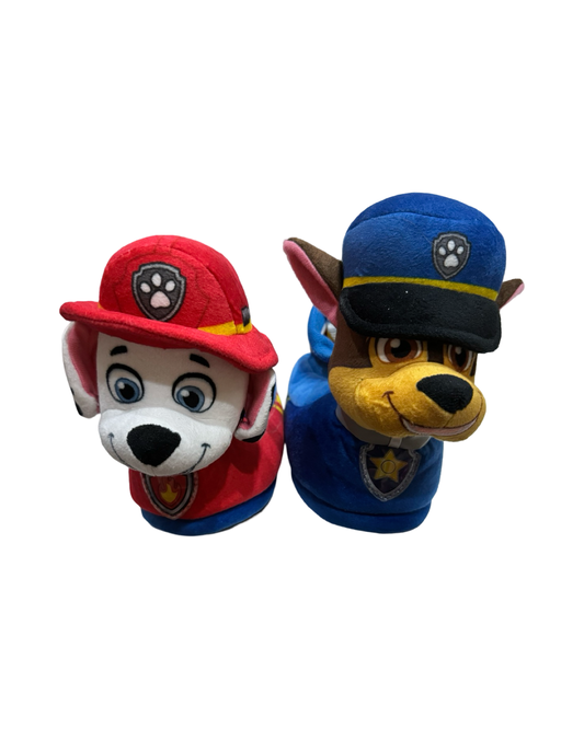 5C Toddler Boy Paw Patrol Chase and Marshall Slippers NWT