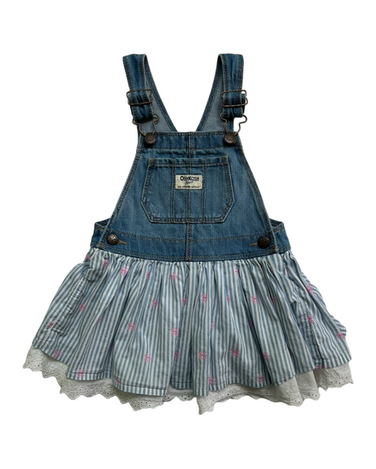 2T Toddler Girl OshKosh B’Gosh Jean Overall Dress