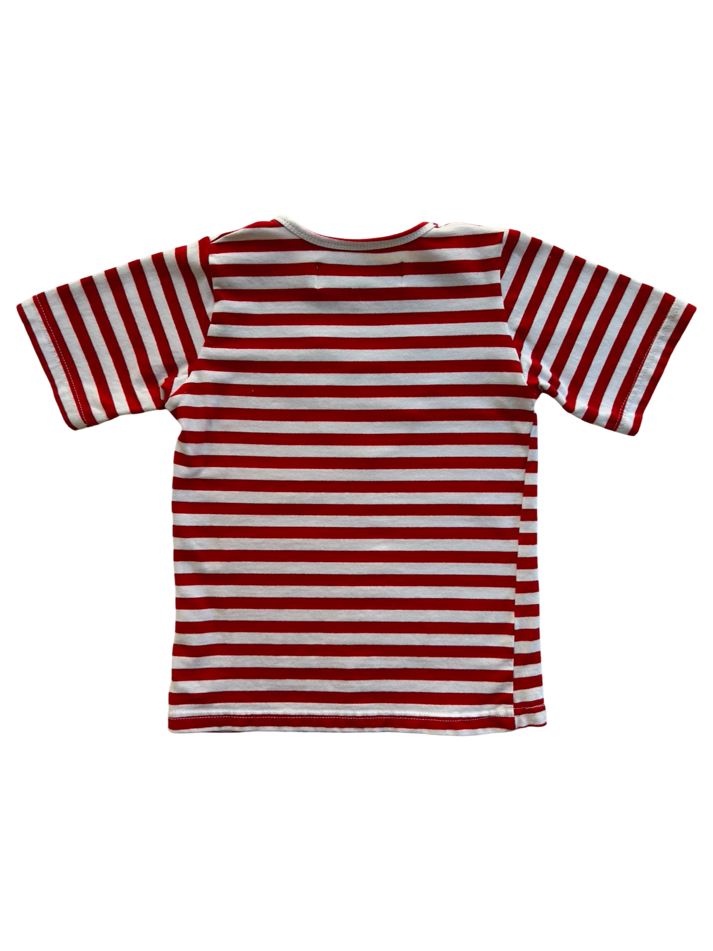 4T Toddler Boy Rylee Roo Boutique Boys Red Striped Mickey Mouse Appliqué T-Shirt Top