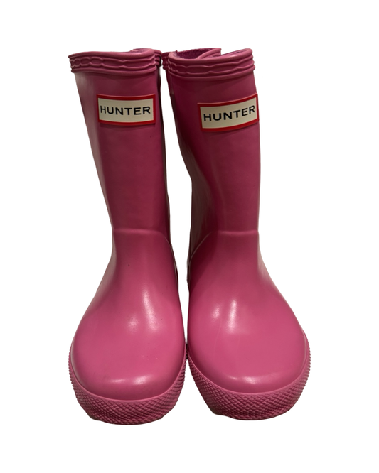 9C Toddler Girl Dark Pink Hunter Rain Boots