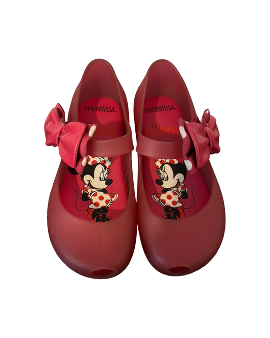 10C Toddler Girl Mini Melissa Disney Minnie Mouse Bow Mary Jane Shoes