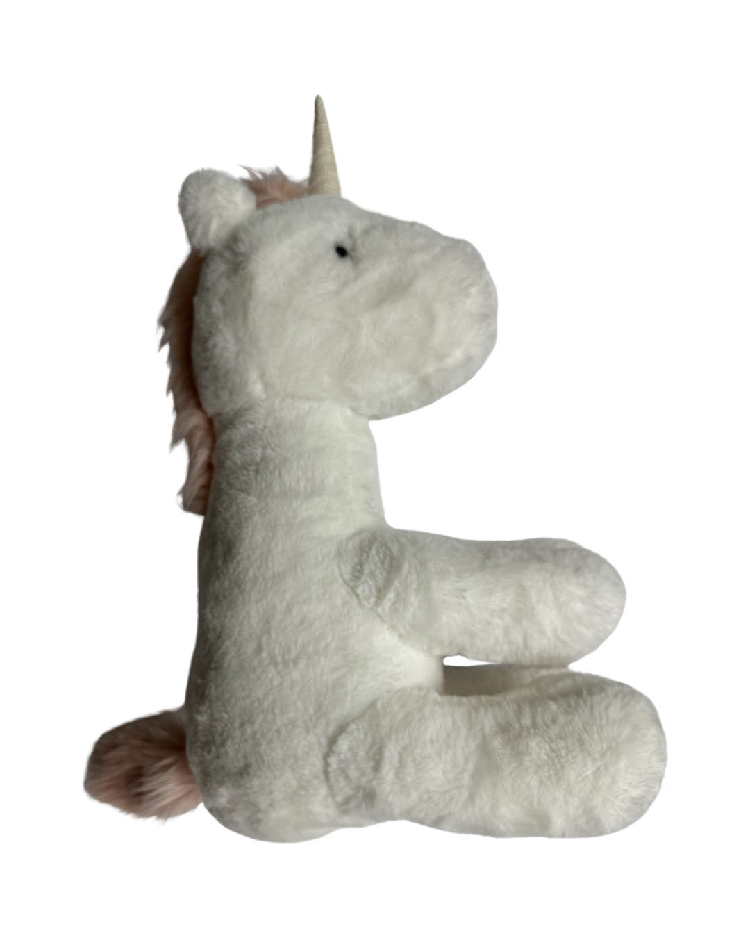 Animal Adventure Large 18" White Unicorn Plush Toy w/ Pink Mane &  Shimmery Horn