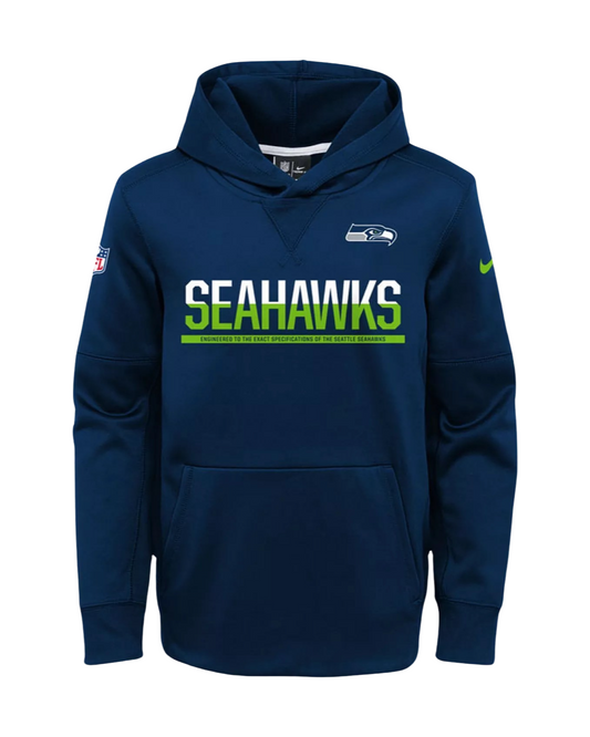 Youth Boys Size Large 14/16 Nike NFL Onfield Apparel Seattle Seahawks Hoodie Sweatshirt