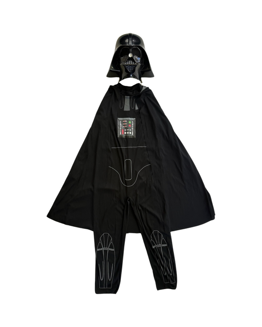 12 /14Y Child Large Black Star Wars Darth Vader Costume w/ Mask