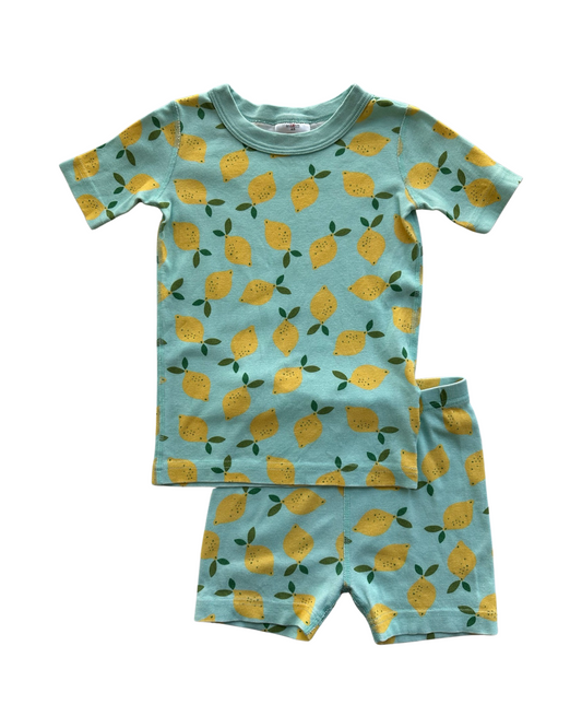 5T Toddler Girl / Boy Hanna Andersson Lemon Short PJs