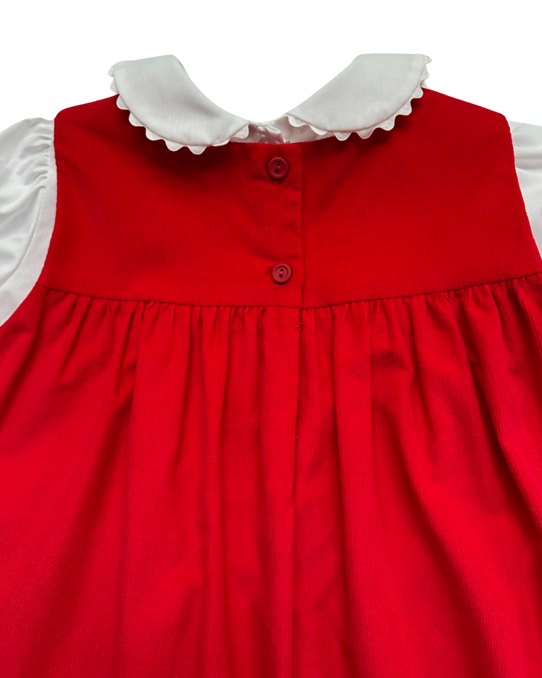 2T Toddler Girl Funtasia Too! Red Corduroy Tab Dress Santa & Valentines Hearts