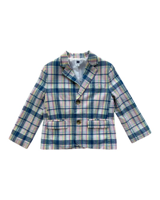 3T Toddler Boy Janie & Jack Spring Derby Plaid Jacket