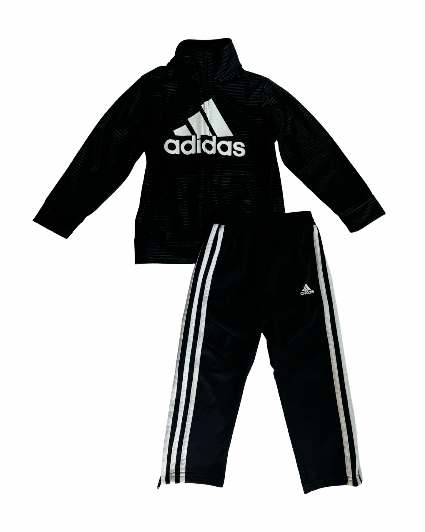 4T Toddler Boy / Girl Black Adidas Athletic Jogger / Track Suit Set