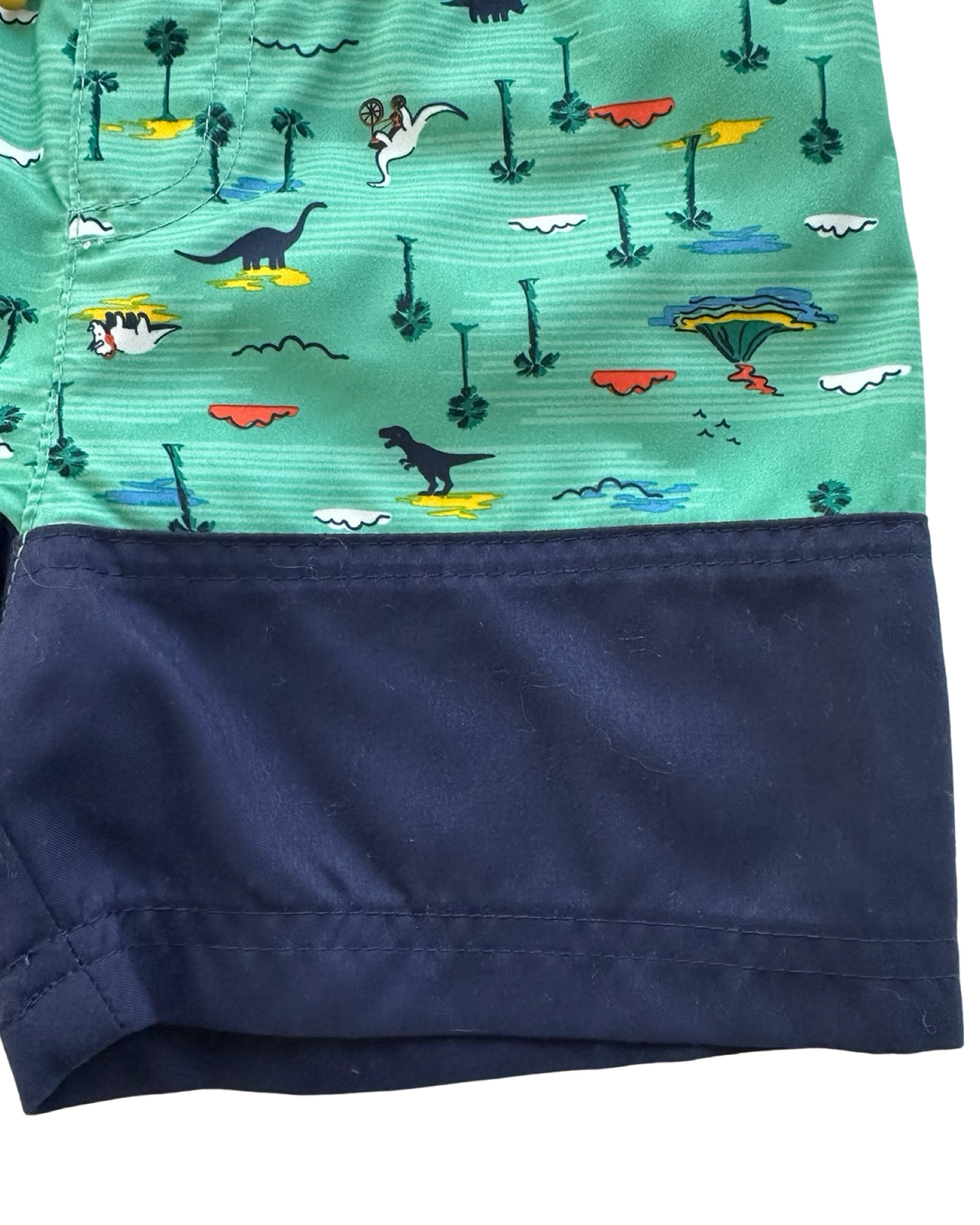 3T Toddler Boy Cat & Jack Navy & Green Dinosaur Swim Trunks Shorts