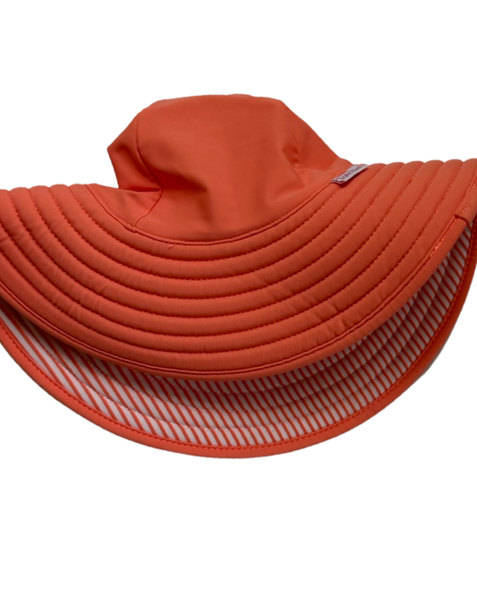 12M / 18M / 24M / 2T Toddler Girl Coral Reversible RuffleButts Sun Swim Hat