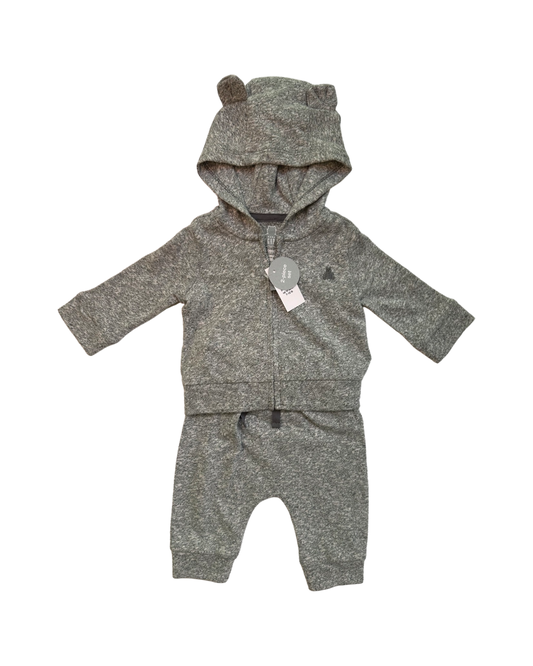 0-3M Baby Boy Baby Gap Gray 2pc Jogger Set