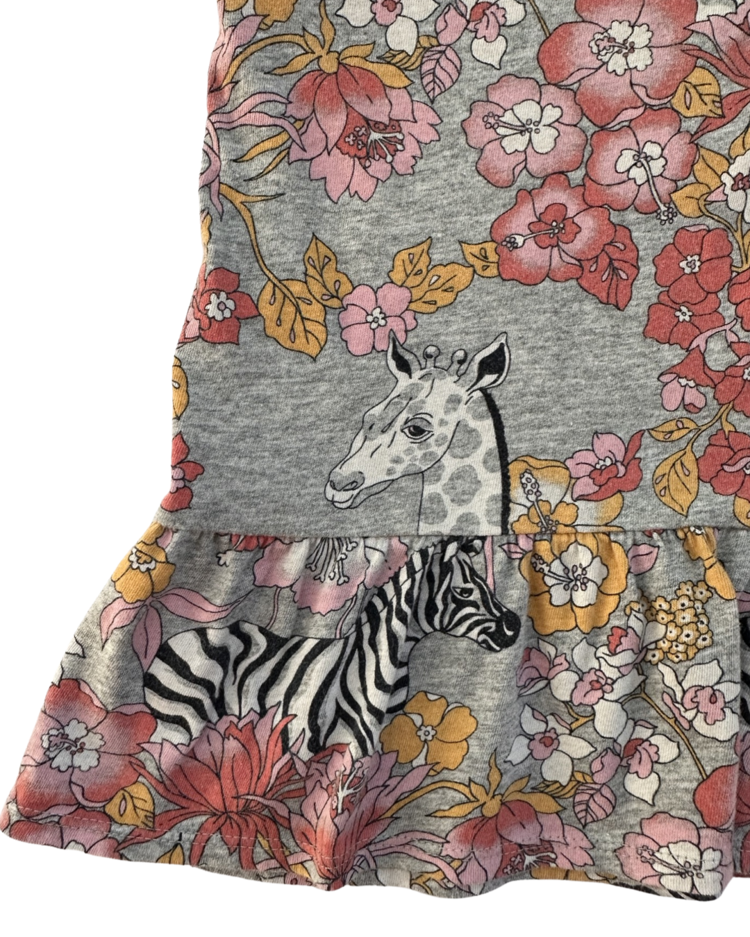 3T Toddler Girl Baby Gap Floral Zebra & Giraffe Top