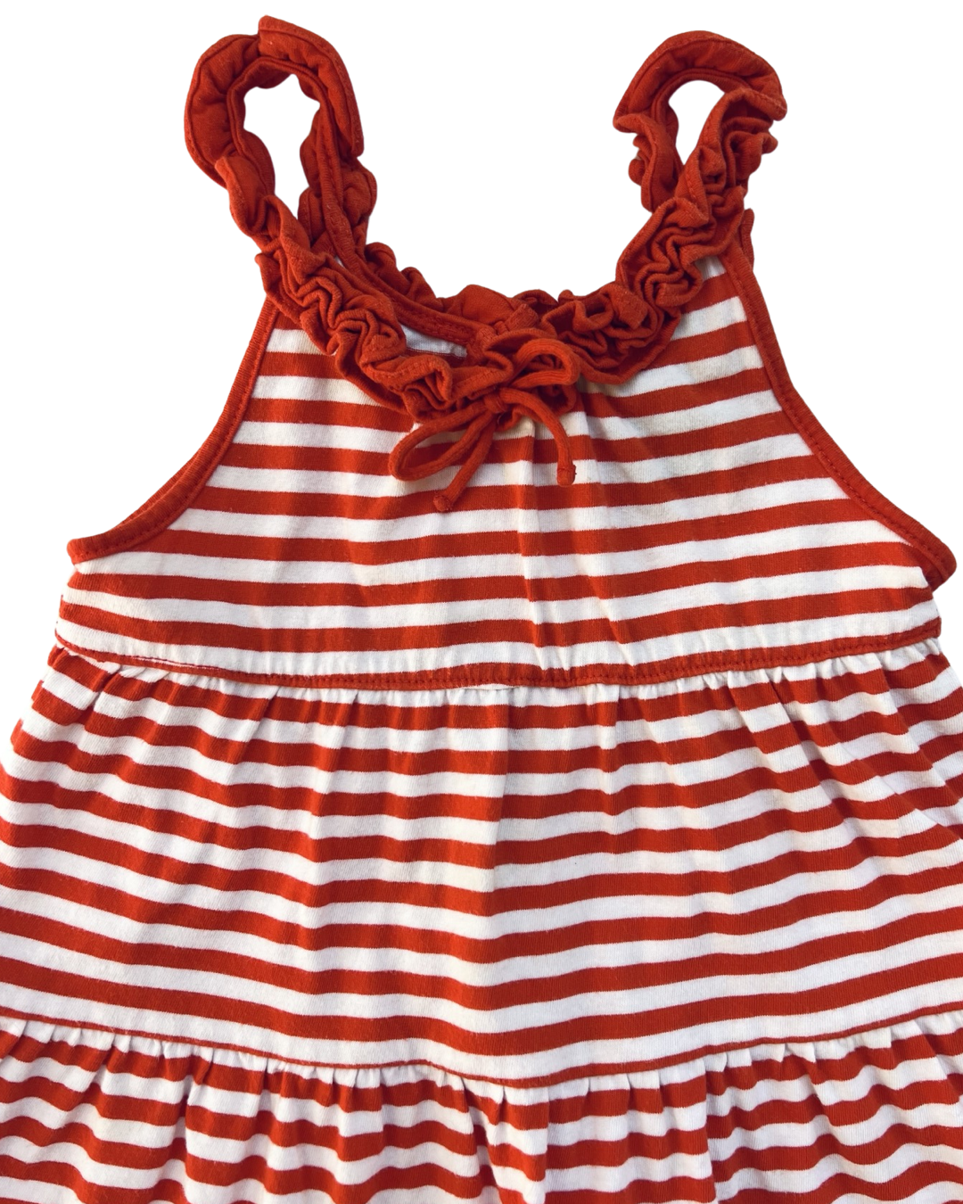 24M Baby Girl Red / White Striped Chaps Dress w/ Bloomers