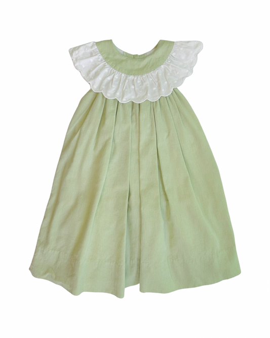 3T Toddler Girl Peaches n’ Cream Mint Green Classic Dress