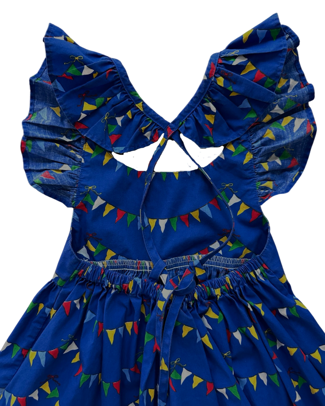 2T Toddler Girl Eleanor Rose Blue Celebrations Flag Dress