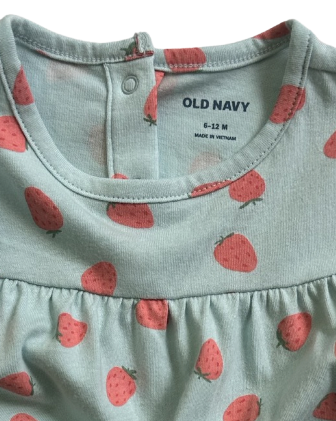 6-12M Baby Girl Old Navy Strawberry Bubble Onesie