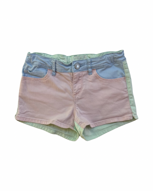 Youth Girls Size 10 Gap Kids Pastel Pink Mint and Blue Jean Shorts no