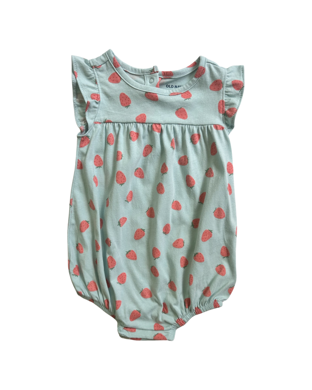 6-12M Baby Girl Old Navy Strawberry Bubble Onesie