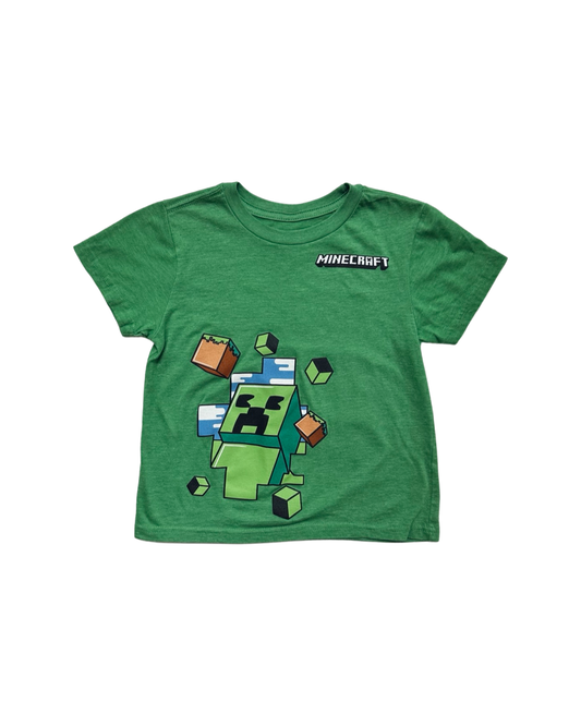 4T Toddler / 5T Toddler Boy Green Mojang Studios Minecraft Creeper Short Sleeve T-Shirt