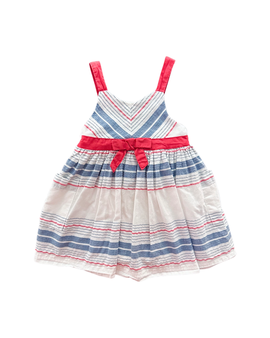 18M Baby Girl OshKosh Genuine Kids Red / White / Blue Dress