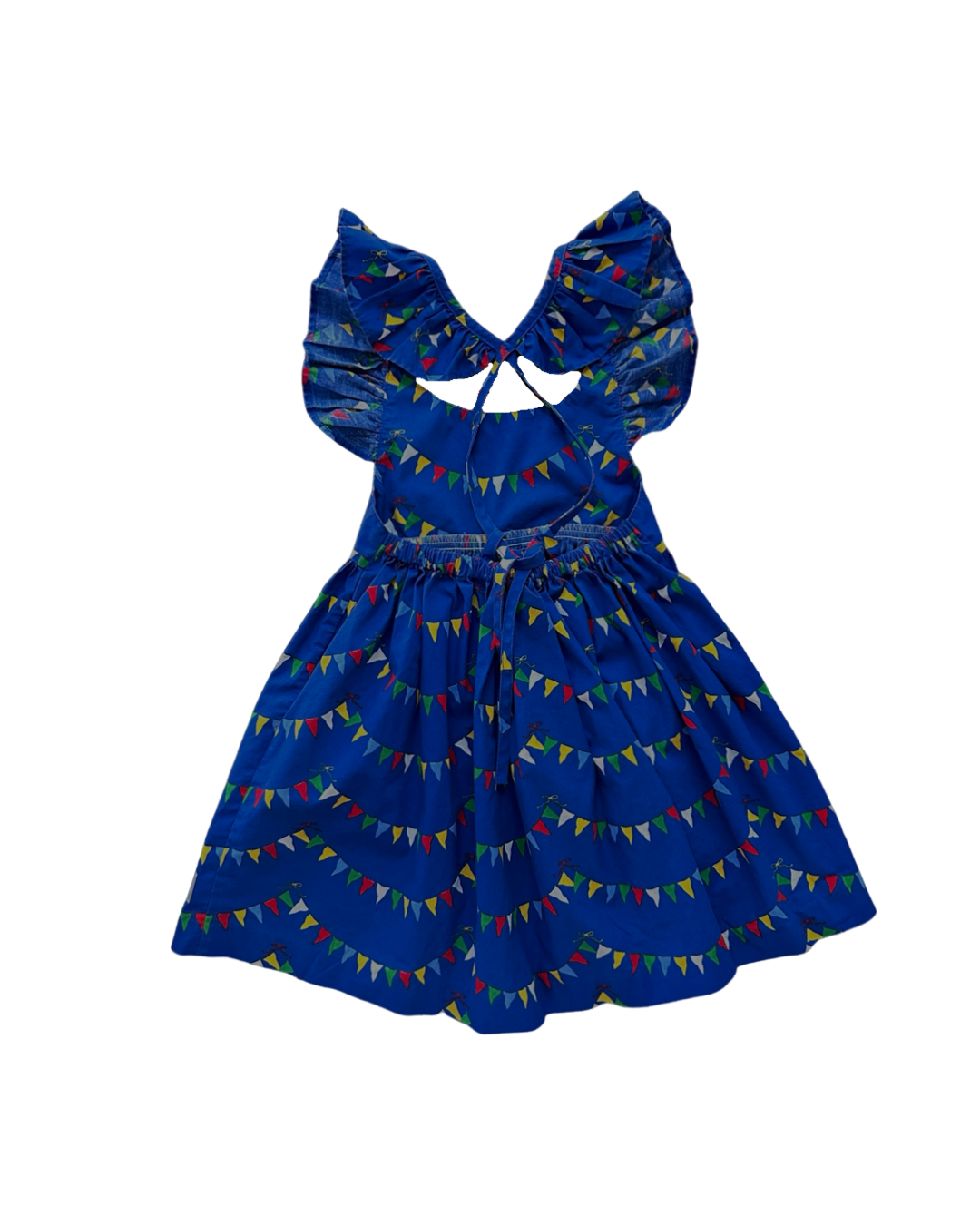 2T Toddler Girl Eleanor Rose Blue Celebrations Flag Dress