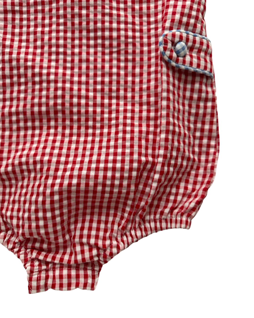 6-9M Baby Boy Starting Out Red Gingham Bubble w/ White Shirt