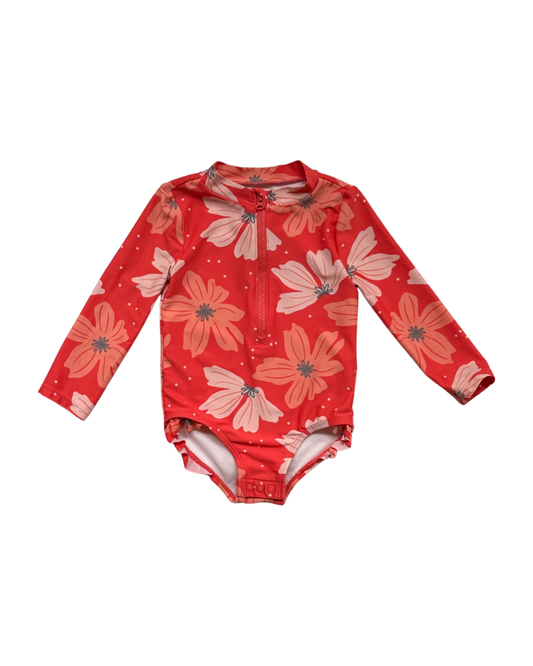 18M Baby Girl Carters Simple Joys Coral Pink Floral RashGuard